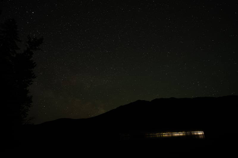 Starry Night on Lake McDonald, Glacier National Park, Montana
