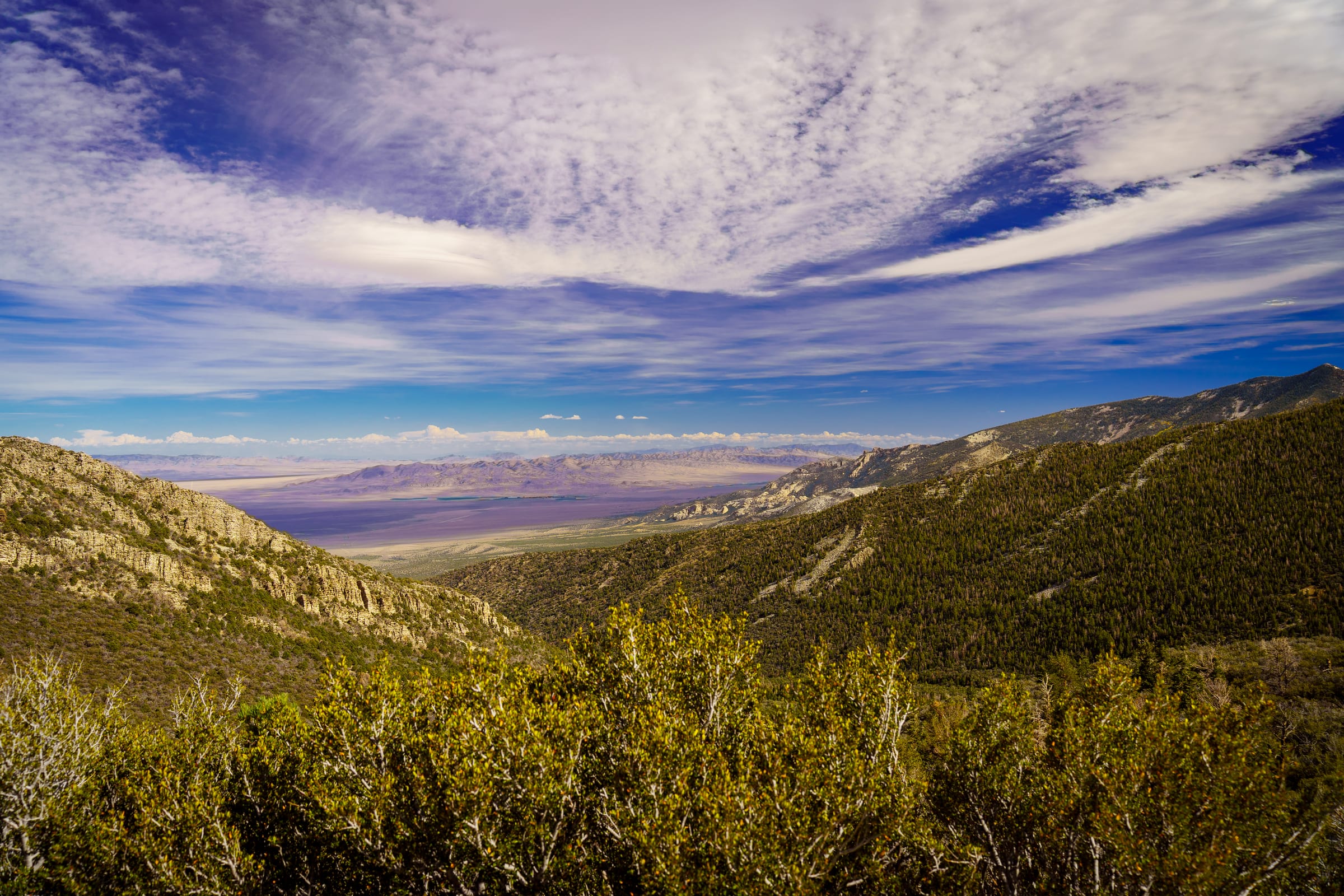 Cirrus over Snake Valley, Great Basin National Park, Nevada
