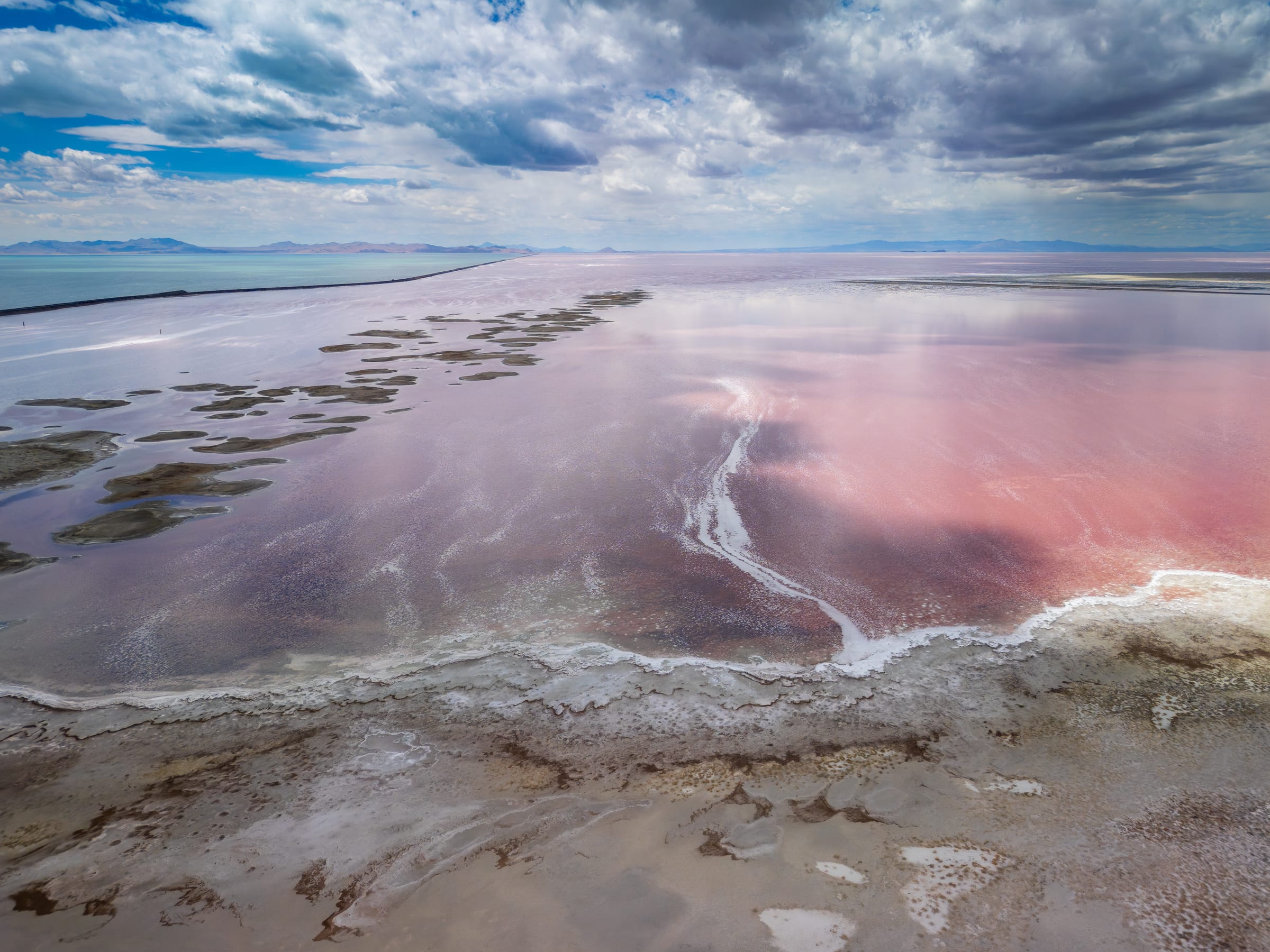 Pink Brine, Great Salt Lake, Great Salt Lake, Utah