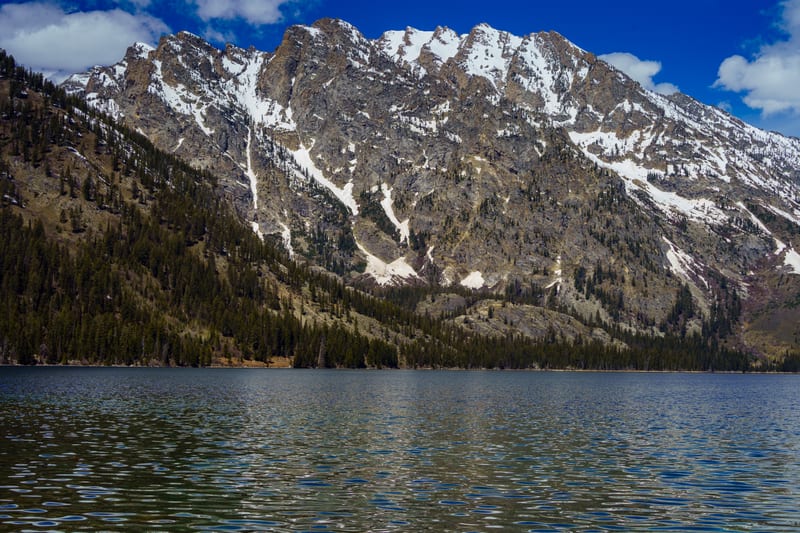 Jenny Lake in May, Grand Teton National Park, Wyoming