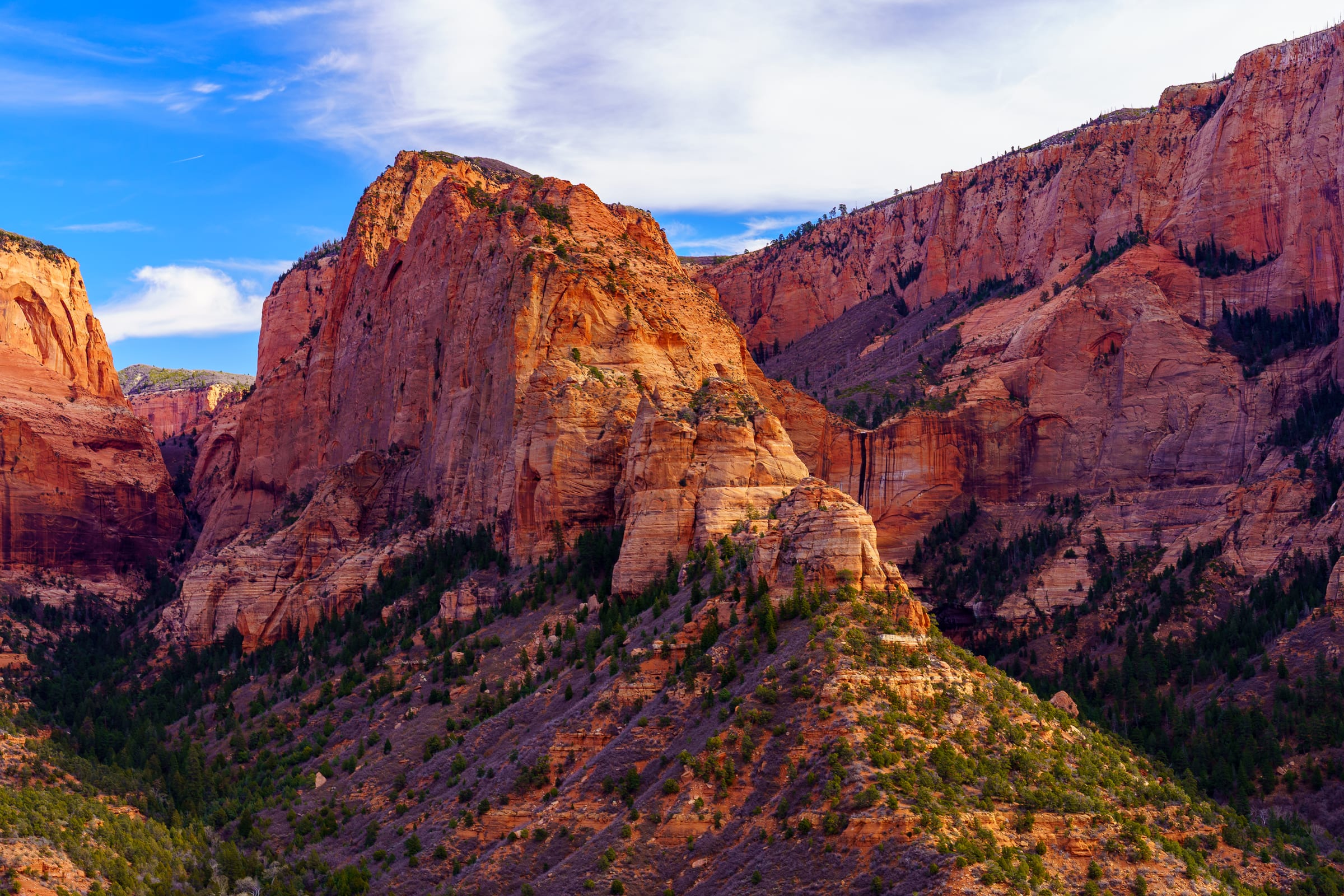 Kolob Canyons, Winter Light, Zion National Park, Utah