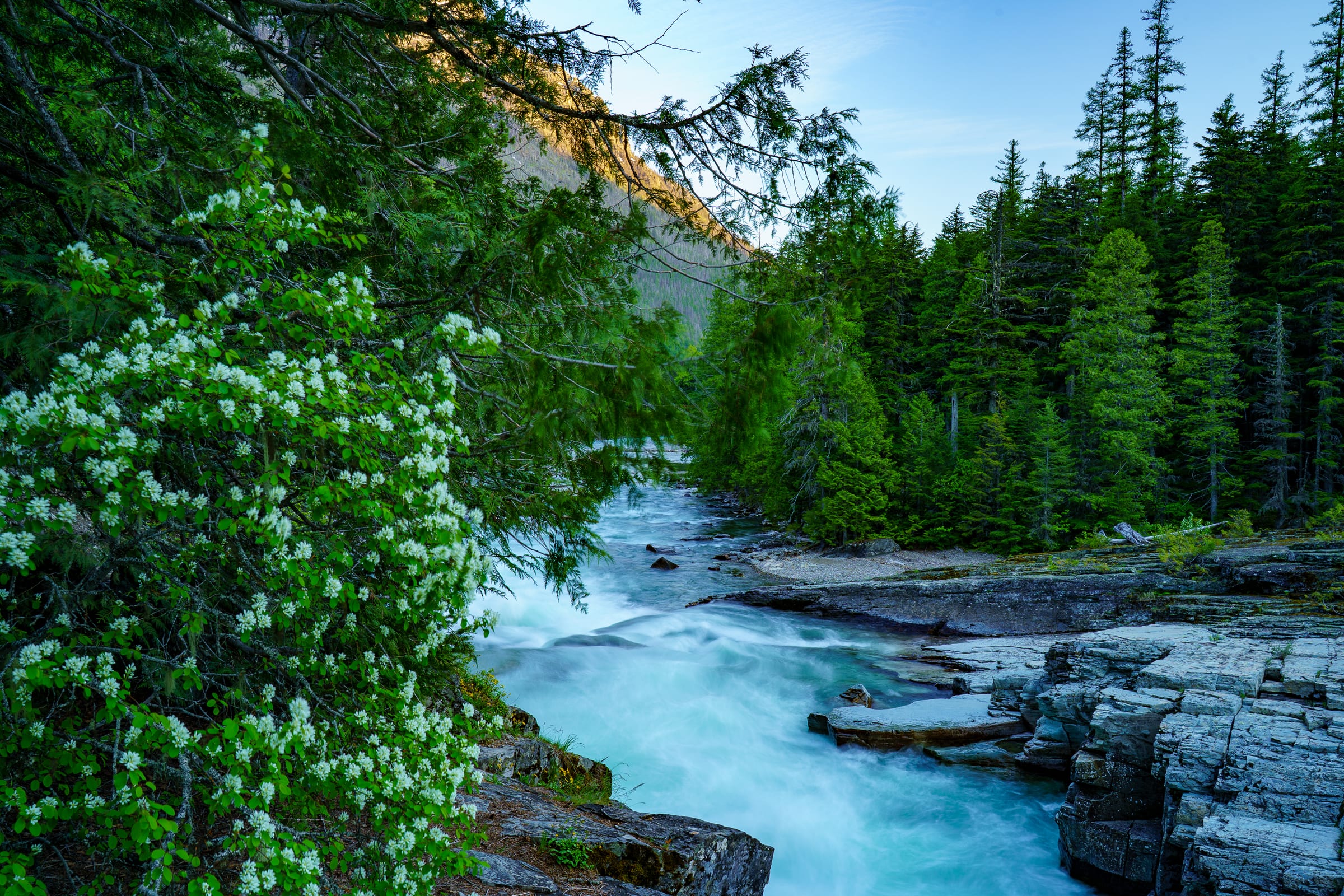 McDonald Creek Cascades, Glacier National Park, Montana
