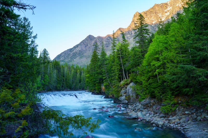 Last Light up McDonald Valley, Glacier National Park, Montana
