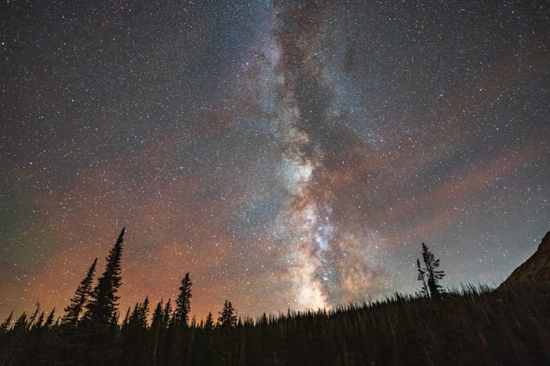Milky Way over the Pines, The mountain west