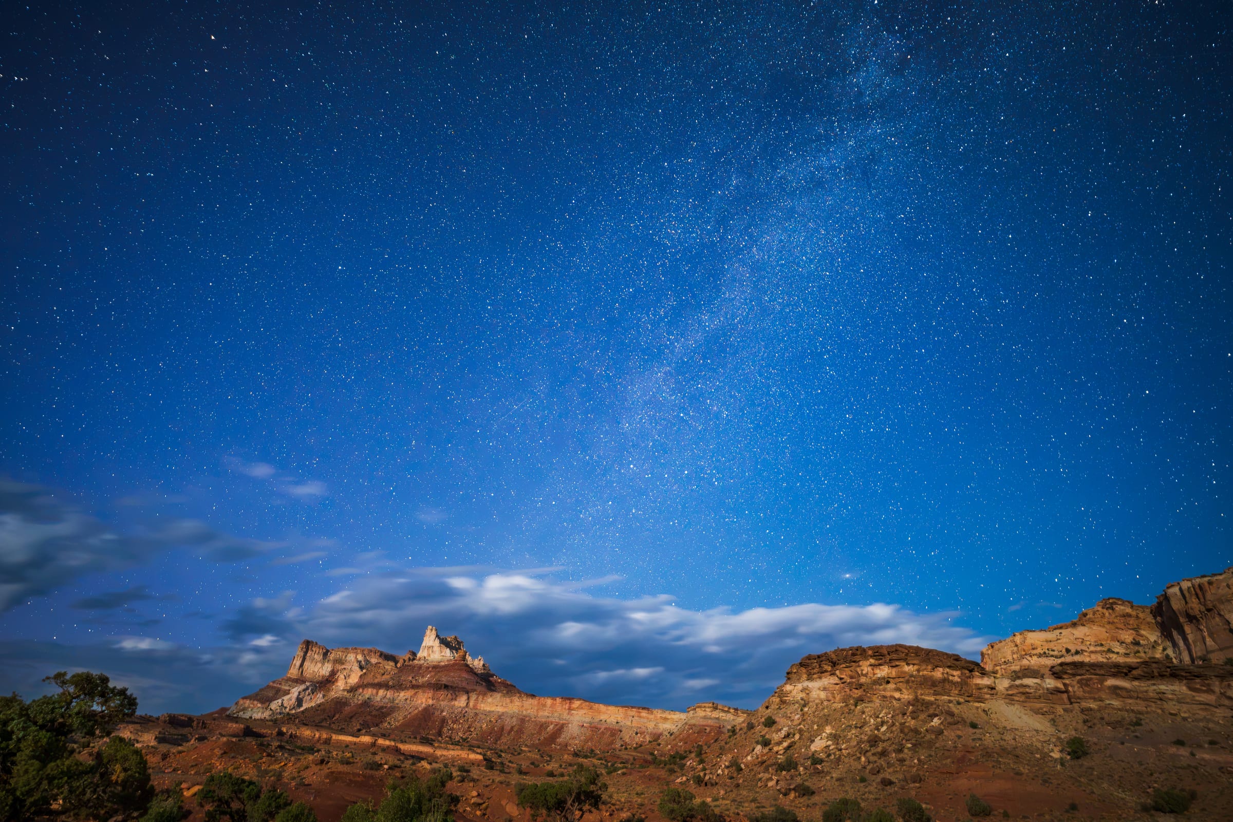 Milky Way over Temple Mountain, San Rafael Swell, Utah