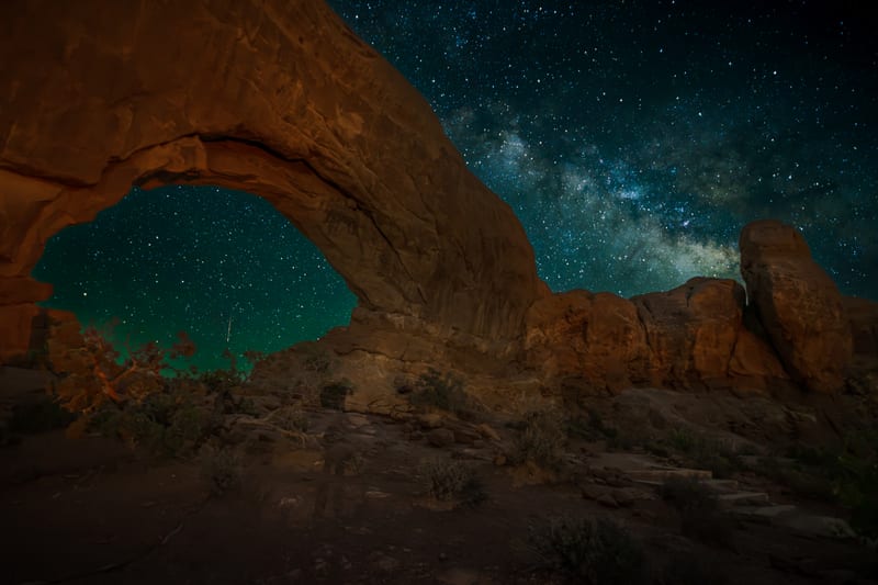 North Window and the Milky Way, Arches National Park, Utah