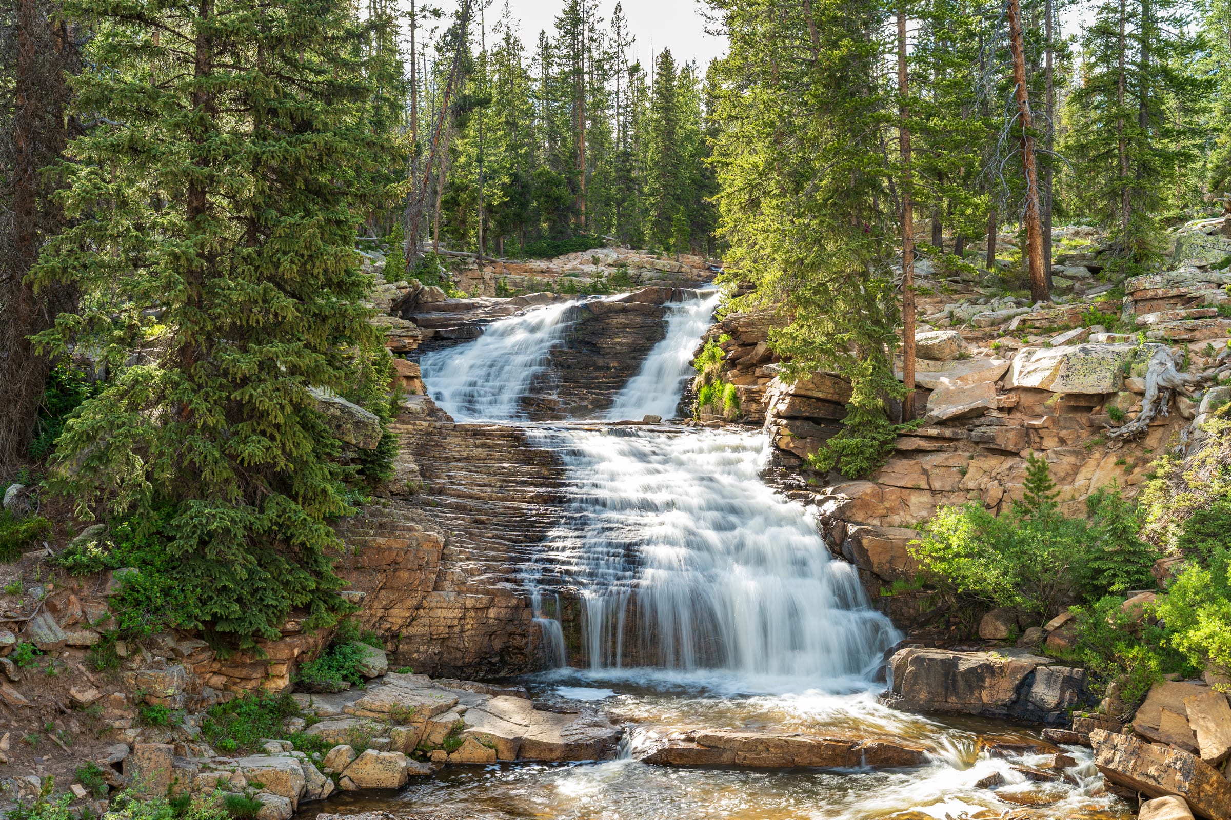 Provo River Falls, Mirror Lake Highway, Uinta Mountains, Utah