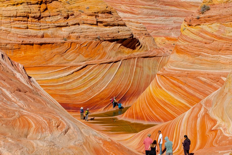 The Wave, for Scale, Coyote Buttes North, Arizona