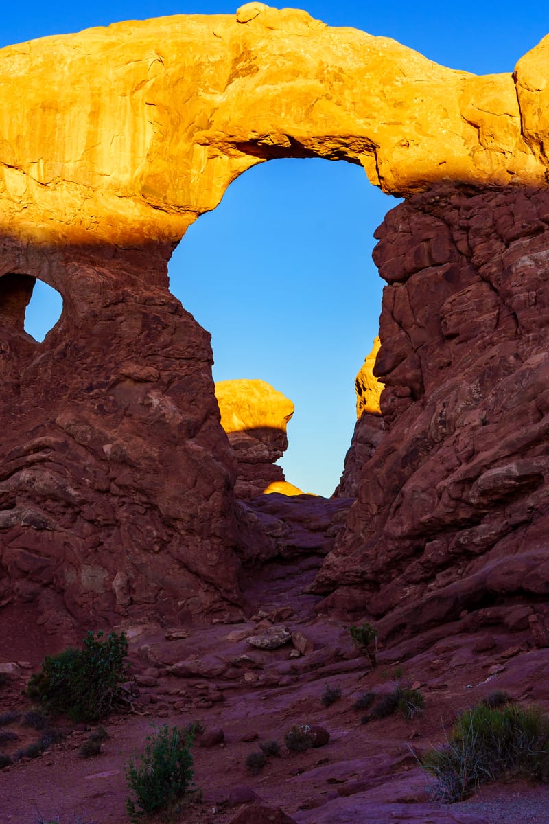 Through Turret Arch, Arches National Park, Utah