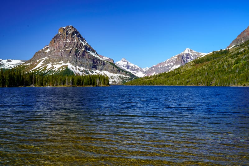 Sinopah over Pray Lake, Glacier National Park, Montana